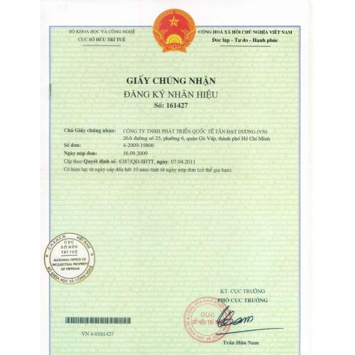 GCN đăng ký nhãn hiệu Everest Cali Extra trong nhà